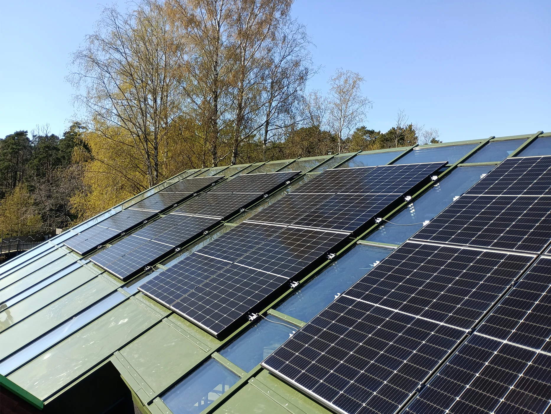 Residential rooftop solar panel installation