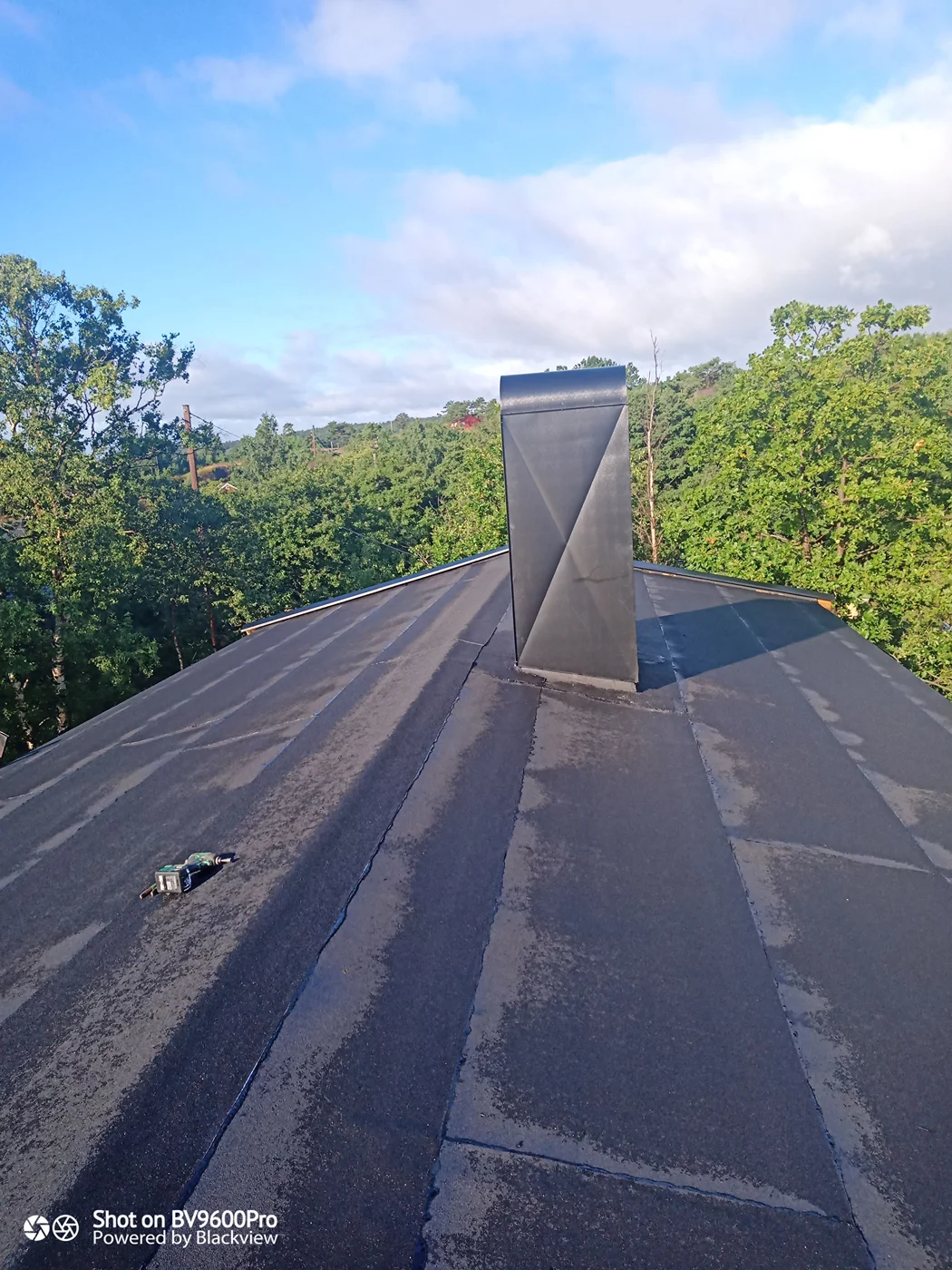 Roof ventilation system installation project view