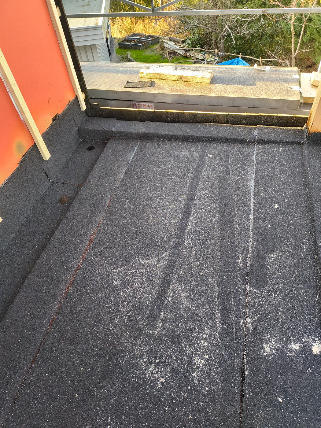 Flat roof waterproofing installation details